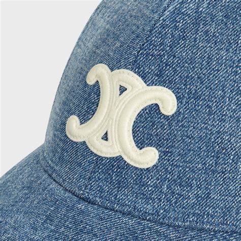 celine denim triomphe cap|Celine Hats .